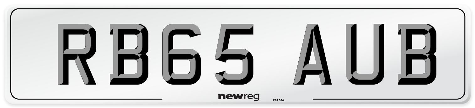 RB65 AUB Number Plate from New Reg